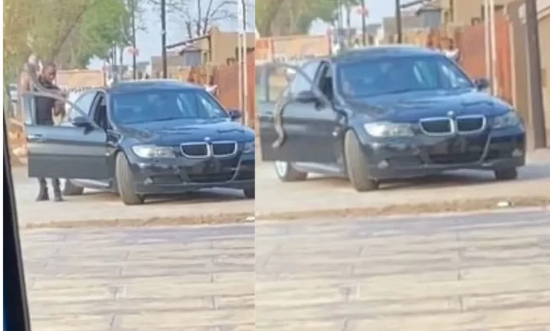 WATCH Soweto Man Spotted Driving BMW with 9 Snakes