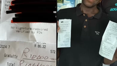 PICTURES Stellenbosch Waiter Receives R10,000 Tip, Sparking Tipping Debate